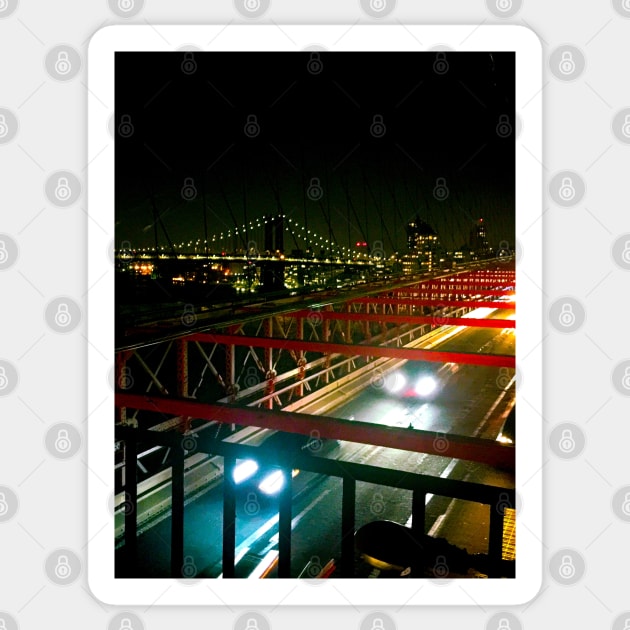 Two Bridges, Manhattan, NYC Sticker by eleonoraingrid